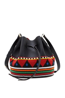 Кожаная сумка с вышивкой Daliah Bucket Africa Les Petits Joueurs