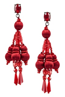 Серьги с кристаллами Oscar de la Renta