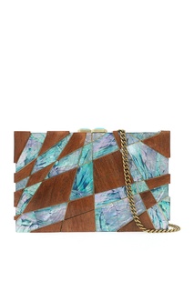 Клатч из перламутра и дерева Guggenheim Emm Kuo