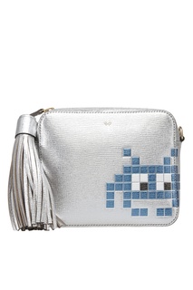 Сумка из металлизированной кожи Space Invader Anya Hindmarch