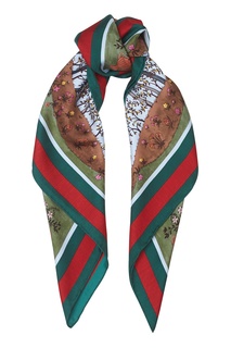 Шелковый платок с принтом Gucci