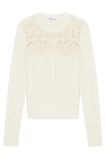 Джемпер с кружевом RED Valentino