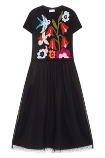 Платье с вышивкой RED Valentino