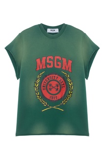 Хлопковая футболка Msgm