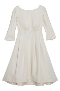Платье из хлопка и льна Jil Sander Navy