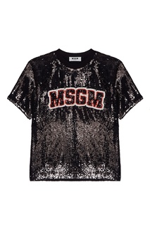 Футболка в пайетках Msgm