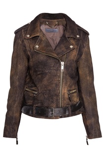 Кожаная куртка Mini Chiodo Golden Goose Deluxe Brand