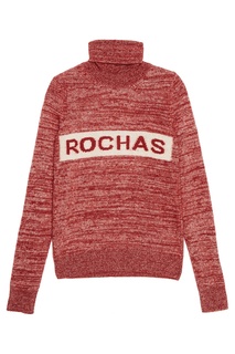 Красный меланжевый свитер Rochas