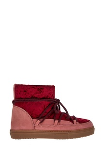 Бордовые ботинки-луноходы с бархатом Inuikii