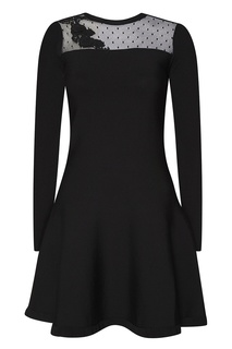 Трикотажное платье с сеткой RED Valentino