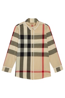 Хлопковая рубашка в клетку Burberry