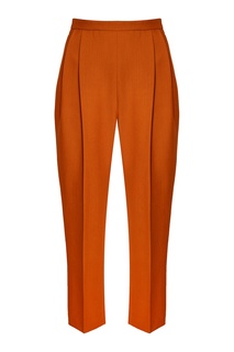 Оранжевые брюки со складками Delpozo