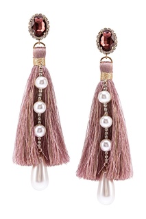 Серьги-кисти с кристаллами Ruby Novich