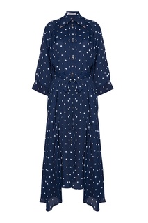Синее платье-рубашка со звездами Nina Ricci
