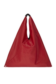 Однотонная красная сумка-хобо Mm6 Maison Margiela