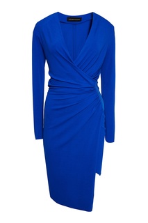 Синее платье с драпировкой Alexandre Vauthier