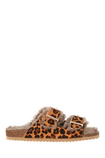 Леопардовые сандалии с мехом Colors of California