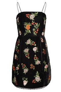 Бархатное платье с цветами Alice + Olivia