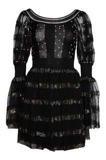 Шелковое платье с люрексом Alexander Mc Queen