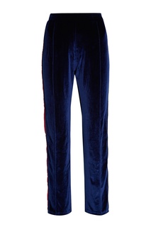 Бархатные брюки синие Forte Couture