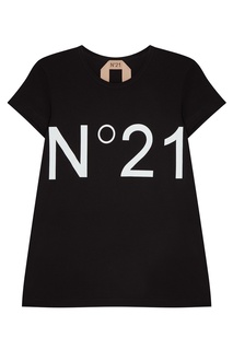 Черная футболка с логотипом No.21
