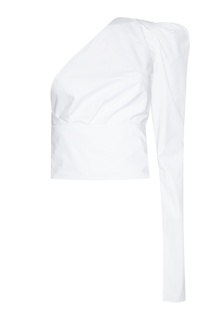 Белая асимметричная блузка Alexandre Vauthier