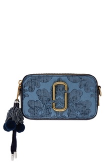 Кожаная сумка с бархатом Snapshot голубая The Marc Jacobs
