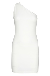 Белое платье-мини с открытым плечом Alice + Olivia