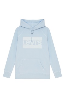 Голубое худи из хлопка GRAPHIC SPORT HOODIE SPORTSWEAR Levis®