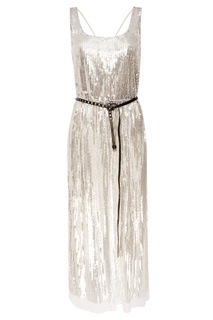 Платье с серебристыми пайетками The Marc Jacobs