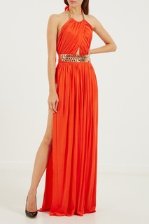 Красное платье с цепочками Elisabetta Franchi