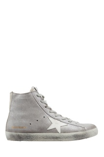 Серебристые утепленные кроссовки Francy Golden Goose Deluxe Brand