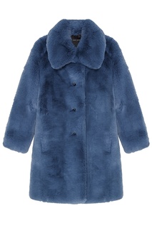 Серо-синяя шуба The Marc Jacobs