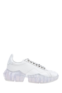 Белые кроссовки Diamond Jimmy Choo