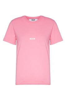 Розовая футболка с микропринтом Msgm