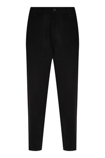 Черные полушерстяные брюки Dirk Bikkembergs