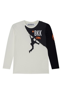 Двухцветный лонгслив из хлопка Dirk Bikkembergs