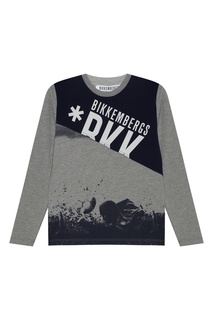 Лонгслив серо-синего цвета Dirk Bikkembergs