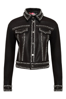 Черная куртка с шипами и кристаллами Philipp Plein