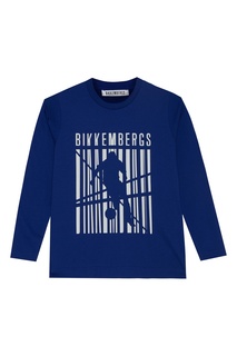Синий лонгслив с футболистом Dirk Bikkembergs