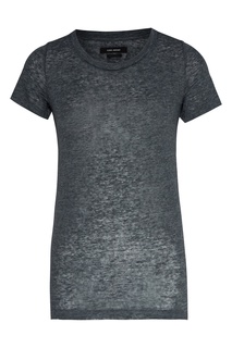 Серая льняная футболка Isabel Marant