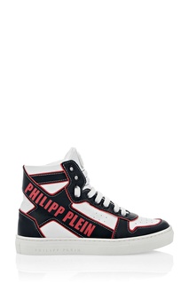 Высокие черно-белые кеды Philipp Plein