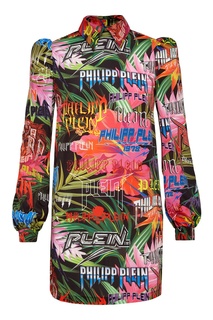 Принтованное мини-платье Philipp Plein