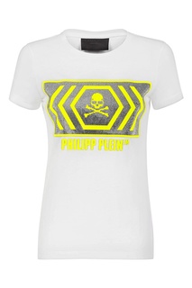 Белая приталенная футболка Philipp Plein