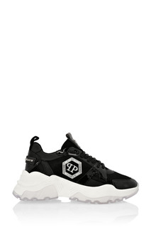 Черные кроссовки с широкой подошвой Philipp Plein