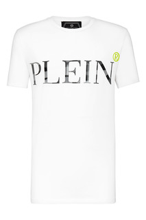 Белая футболка с аппликацией-логотипом Philipp Plein