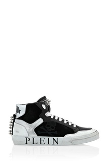 Высокие черные кеды с шипами Philipp Plein