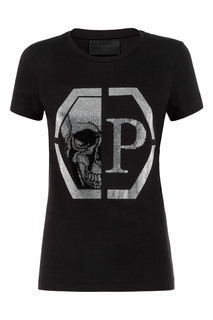 Черная футболка с декором Philipp Plein