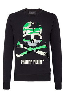 Черный свитшот с крупным черепом Philipp Plein