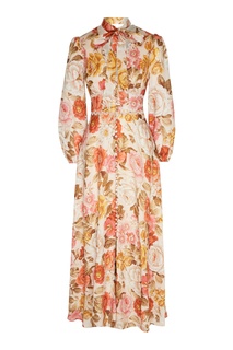 Льняное платье макси с цветочным принтом Bonita Zimmermann